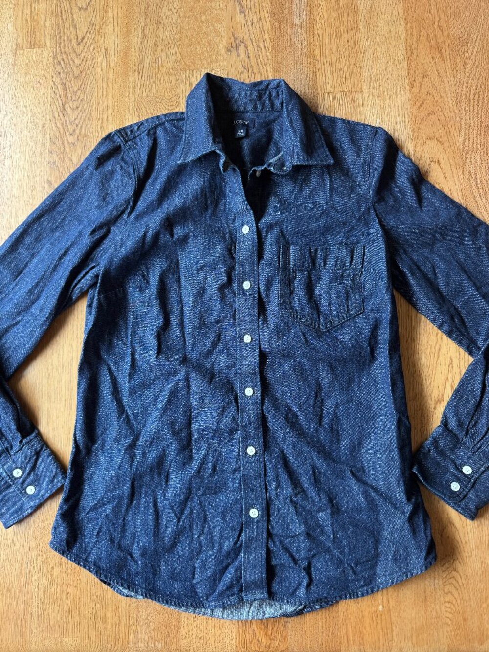 J. Crew Dark Chambray Shirt Rendezvous Blue Size XS